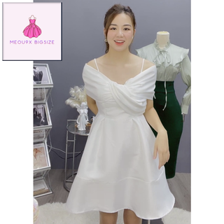 Đầm đi tiệc xoắn ngực bigsize sang chảnh
