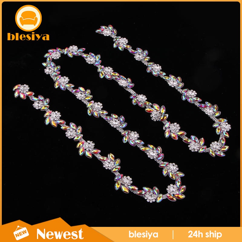 Cuộn Dây Ruy Băng Hạt Pha Lê AB 1 Yard Màu Xanh Lá Dùng Trang Trí