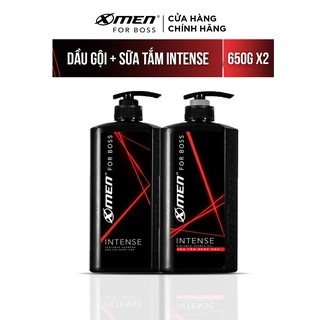 Combo Dầu gội nước hoa 650g + Sữa tắm nước hoa X-Men for Boss Intense 650g