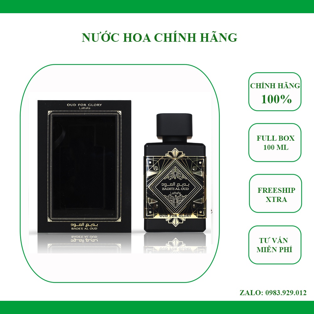 [Full box] Nước Hoa Unisex Badee Al Oud Oud For Glory Lattafa EDP 100ml
