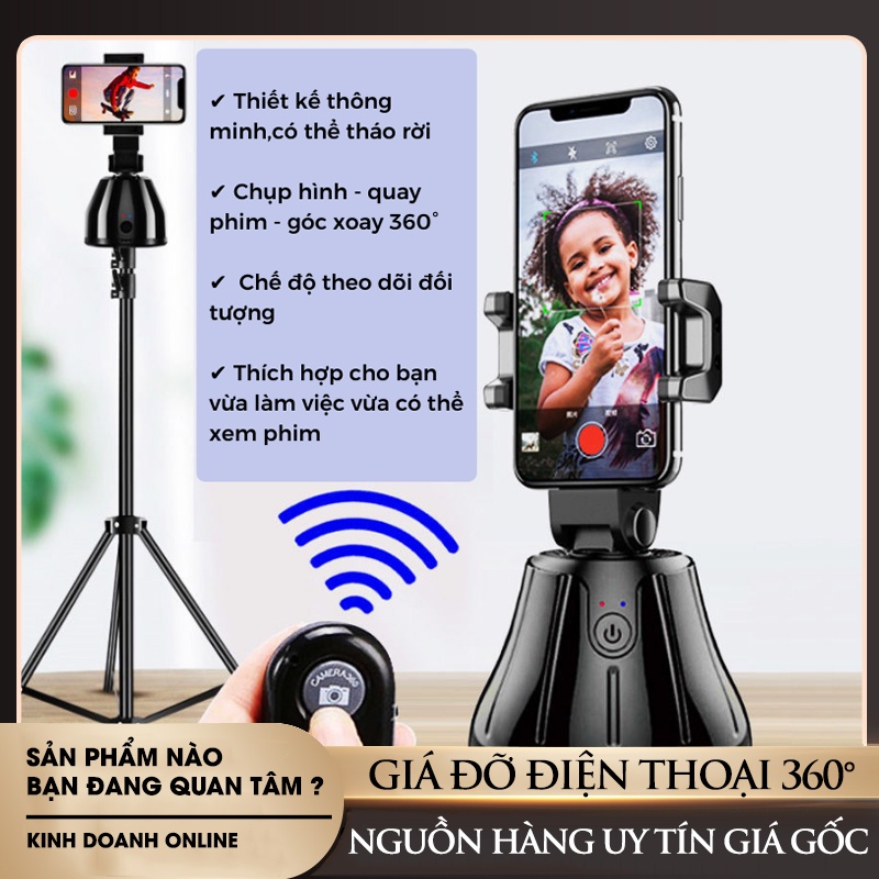 Giá đỡ điện thoại Live-stream - Góc xoay 360° tiện dụng ghi hình,xem phim - Bảo Hành 6 tháng,1 đổi 1