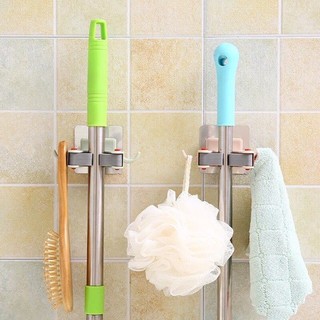 Móc dán tường kẹp giữ cây lau nhà móc treo chổi chịu lực 6kg
