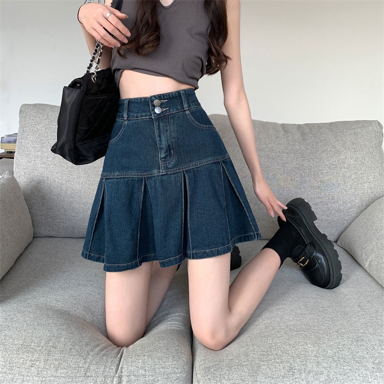 COZOK Chân váy jean Lưng Cao Form Ôm Hợp Thời Trang