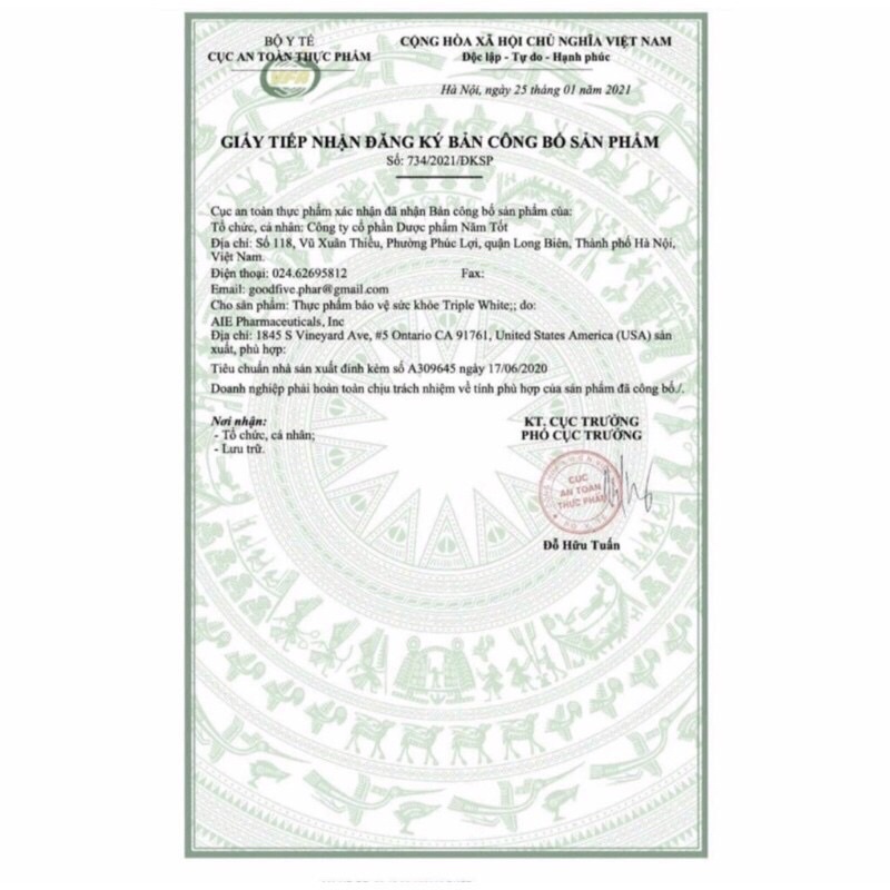 [CHÍNH HÃNG] VIÊN UỐNG TRẮNG DA, CHỐNG NẮNG TRIPLE WHITE | BigBuy360 - bigbuy360.vn