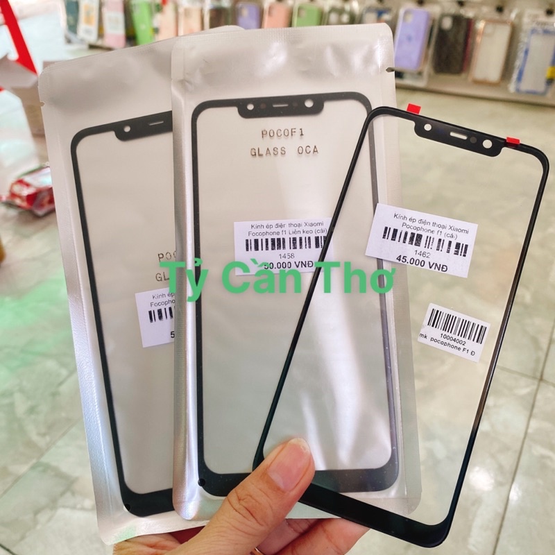 Mặt kính ép điện thoại liền keo poco f1 rất tiện
