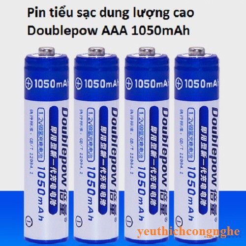 Combo sạc Doublepow DP-B02 và 4 pin tiểu sạc Doublepow AAA 1250mAh