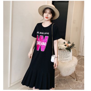 Đầm bầu váy bầu phối bèo, kết w
