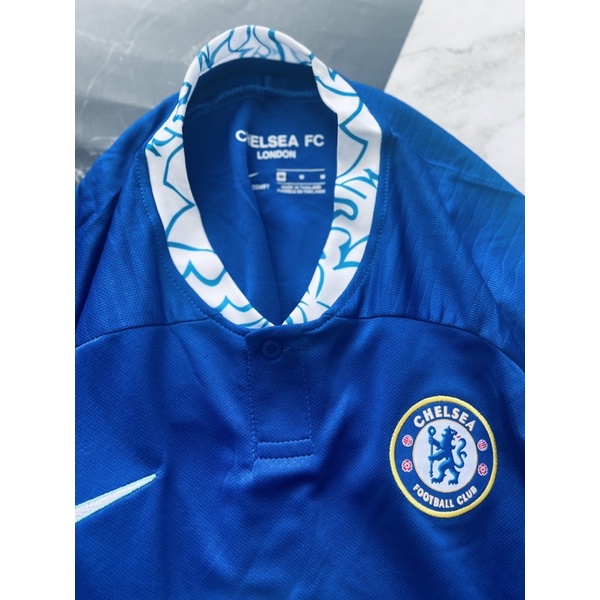 Set Bộ quần áo bóng đá thể thao nam nữ vải gai mịn thái lan clb chelsea Fc mùa giải 2022 2023 áo xanh quần xanh