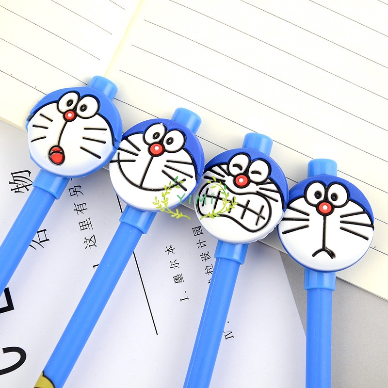Văn phòng phẩm Hàn Quốc Sáng tạo dễ thương Doraemon Gel Bút Jingle Cat Blue Black Fat Pen Giải thưởng sinh viên❤Yimi❤