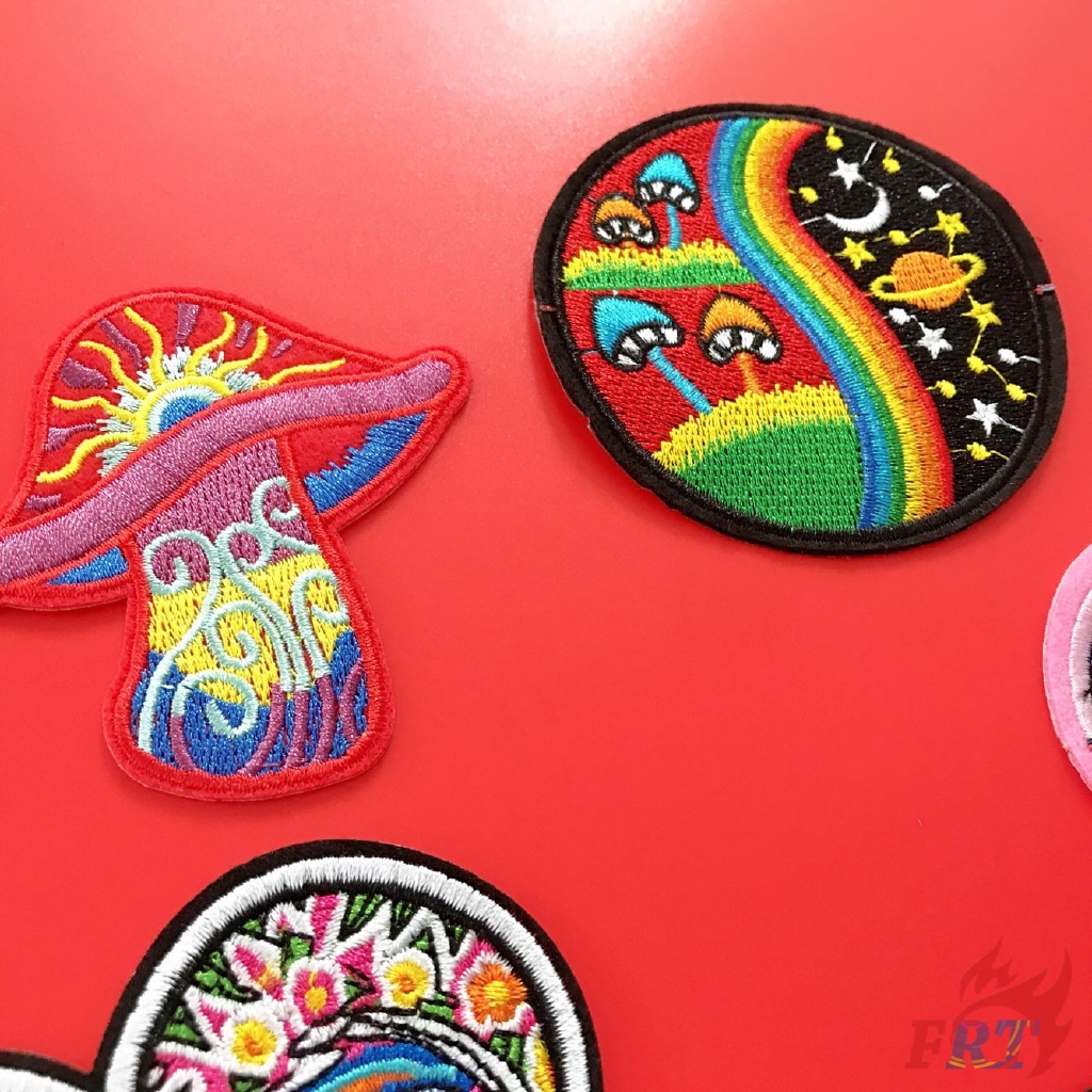 ☸ VSCO - Graffiti Rainbow Patch ☸ 1Pc Diy Sew on Iron on Badges Patches