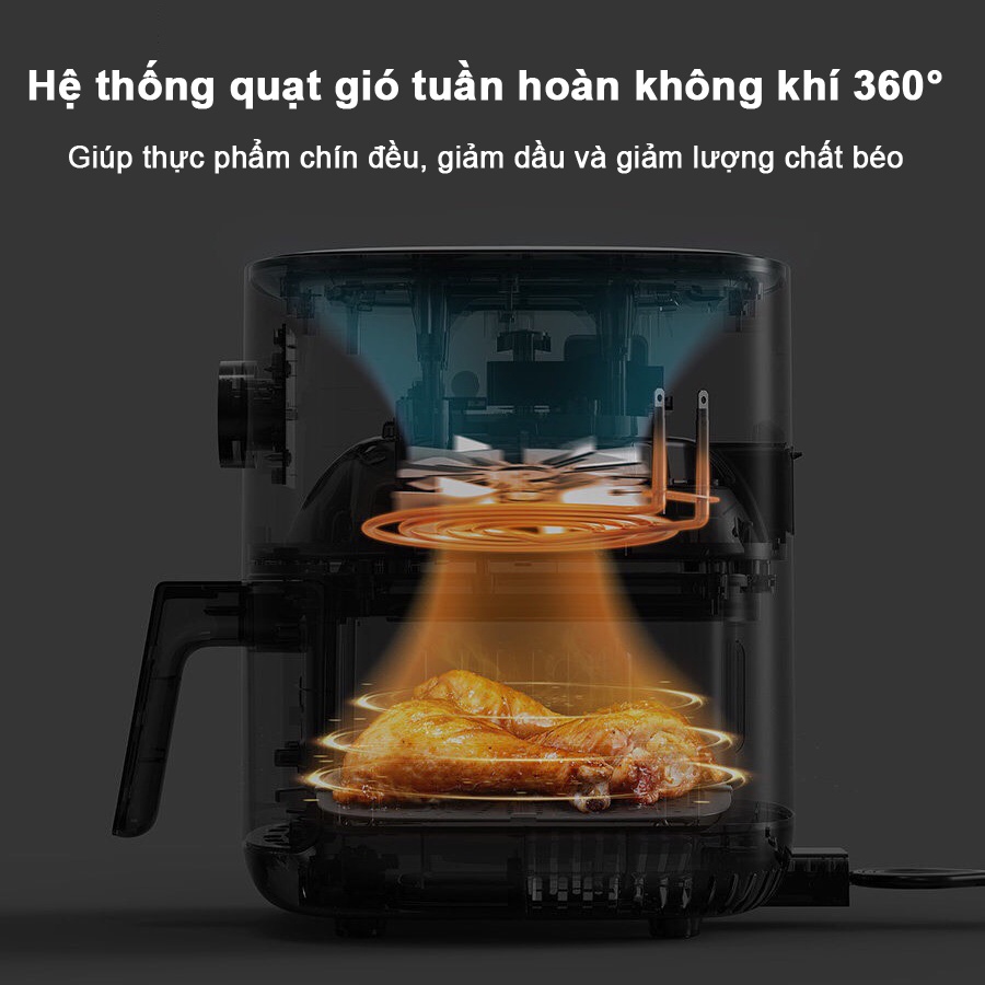 Nồi Chiên Không Dầu Xiaomi KZ100 Dung Tích 3L Công Suất 1350W Màn Hình Điện Tử