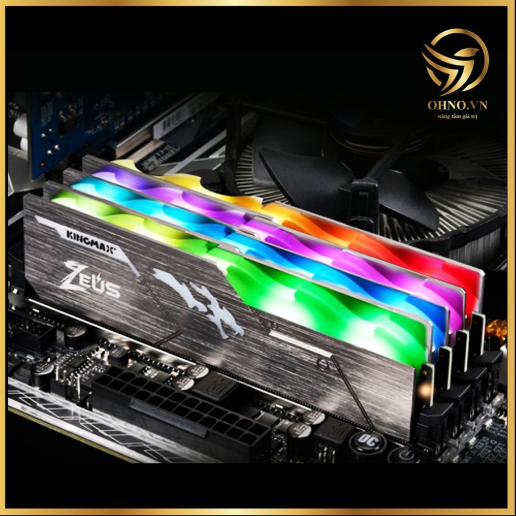 RAM Tản Nhiệt DDR4 16G Kingmax Heatsink Zeus RAM Máy Tính PC Bus 3000 Mới Có LED RGB Chính Hãng - OHNO VIỆT NAM