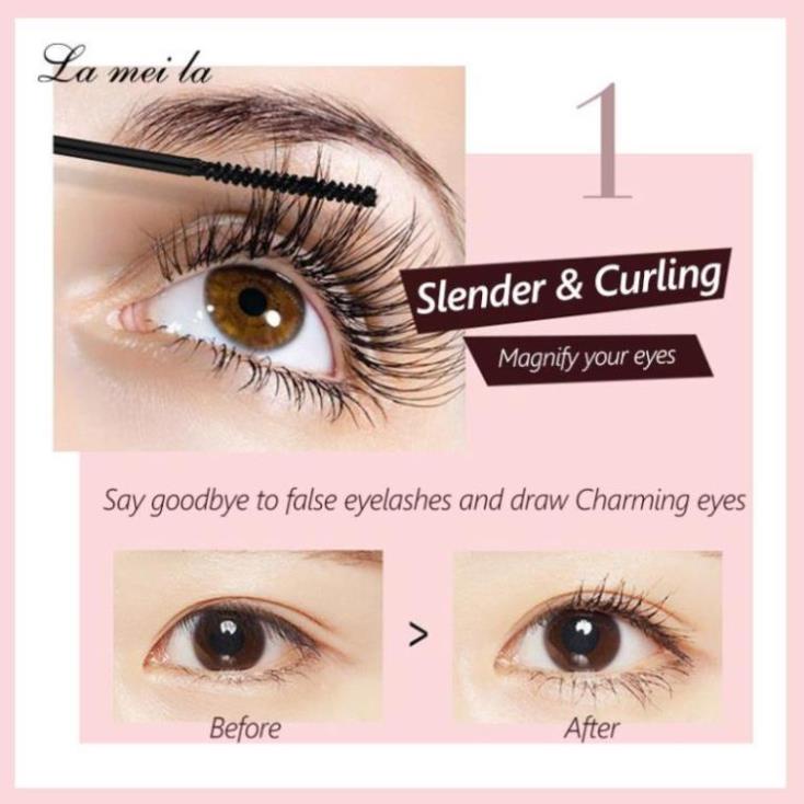 Mascara, chuốt mi 3D trang điểm mắt chống nước lâu trôi giúp lông mi cong và đều HUBEAUTY