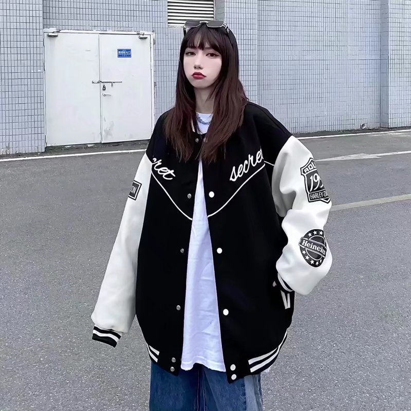 Áo Khoác Bóng Chày Dáng Rộng Cổ Điển Thời Trang Dành Cho Nam