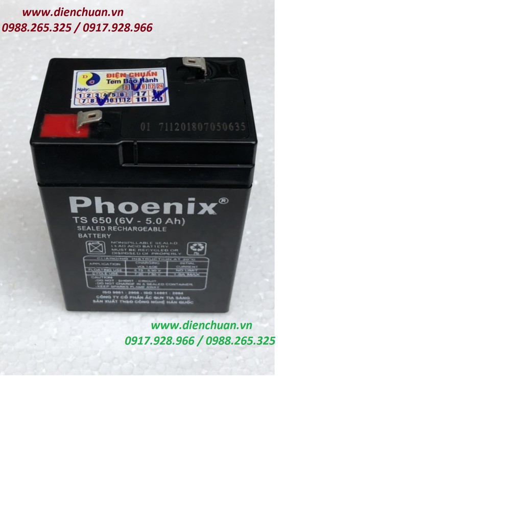 Ắc quy Phoenix 6V 5Ah TS650