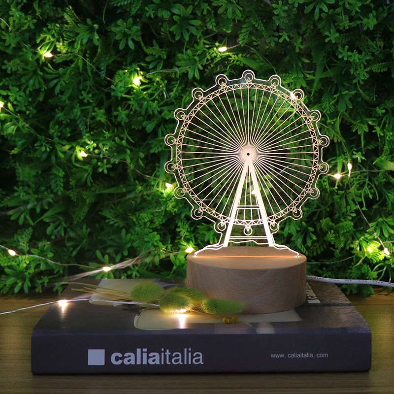 Đèn ngủ để bàn hình 3D sáng tạo độc đáo