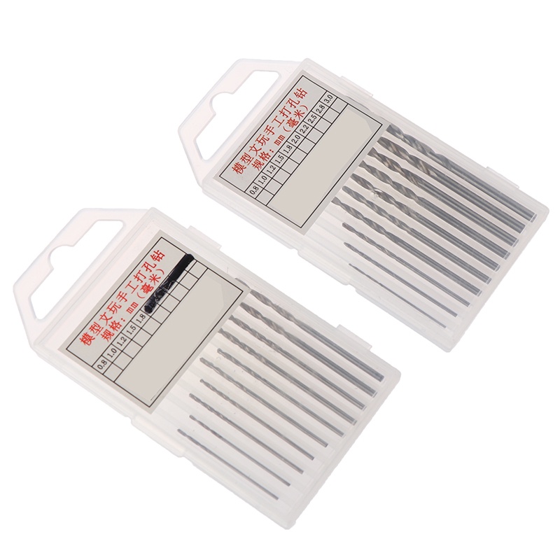 Hộp 10 Mũi Khoan Mini HSS 0.8mm-3.0mm Cho PCB