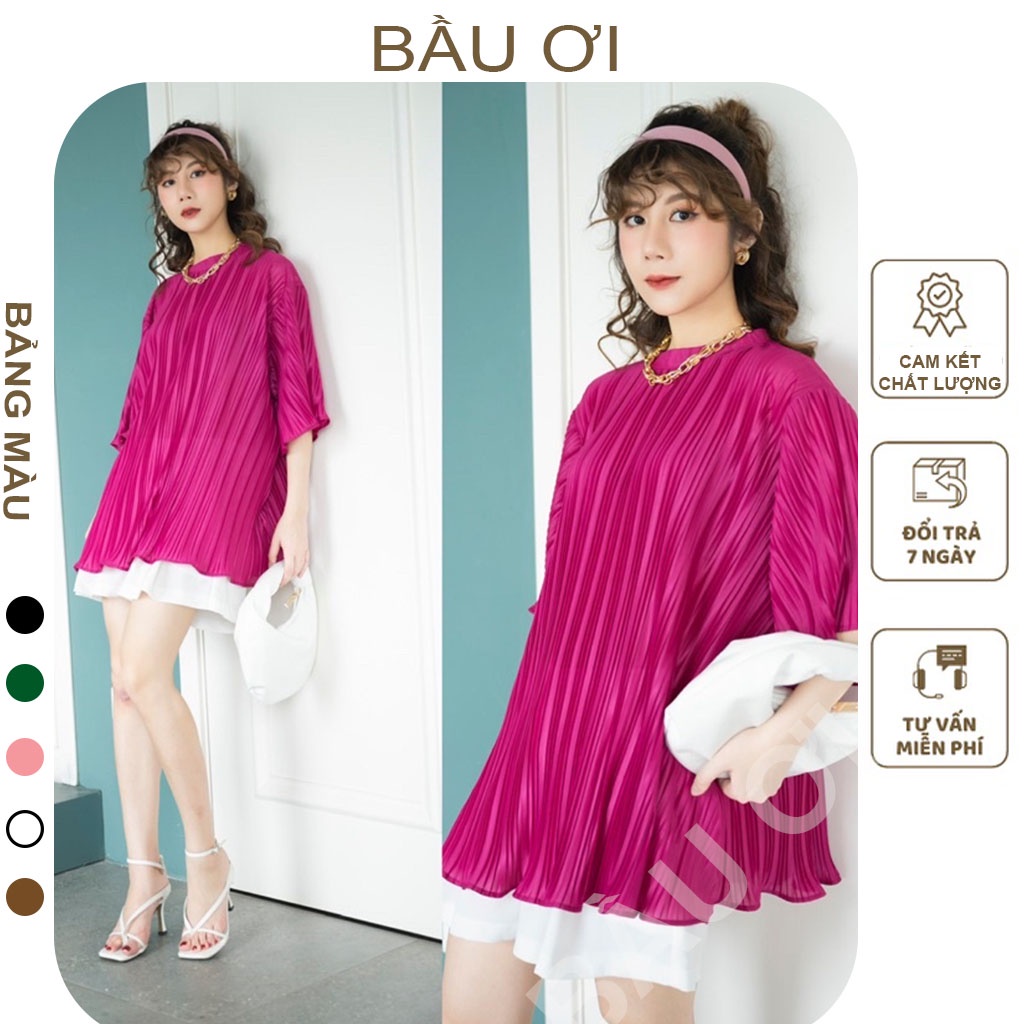 [MẪU MỚI A05] ÁO BẦU DẬP LY FROM RỘNG TAY CÁNH TIÊN - ÁO BẦU CÔNG SỞ HÀNG THIẾT KẾ CHẤT LIỆU VOAN CAO CẤP