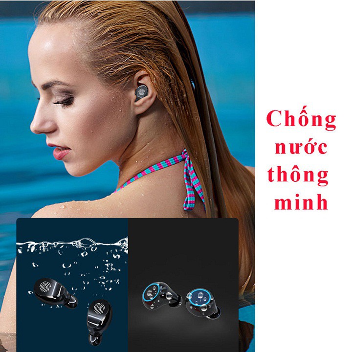 [Freeship] Tai nghe Bluetooth không dây TWE F 9 V5.0 phong cách đẳng cấp, âm thanh tốt, cảm ứng đa nhiệm, giá phải chăng