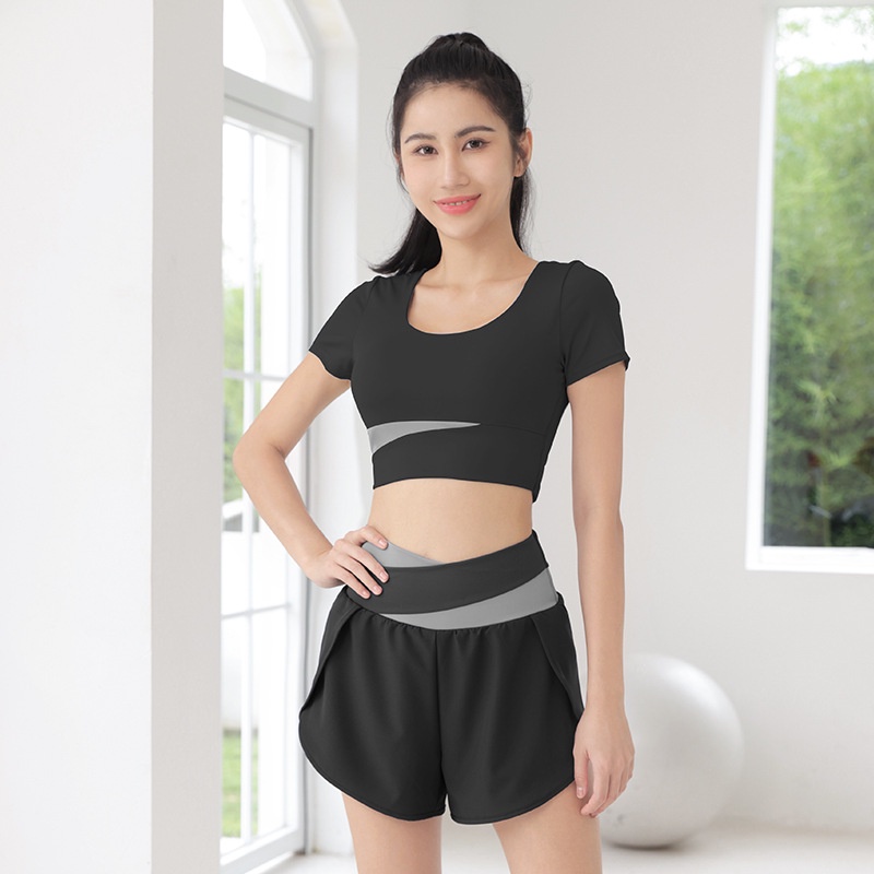 Bộ Đồ Thể Thao Tập Gym Yoga Chống Sốc Không Đường May Siêu Co Giãn Cho Nữ JYMA$JYMD