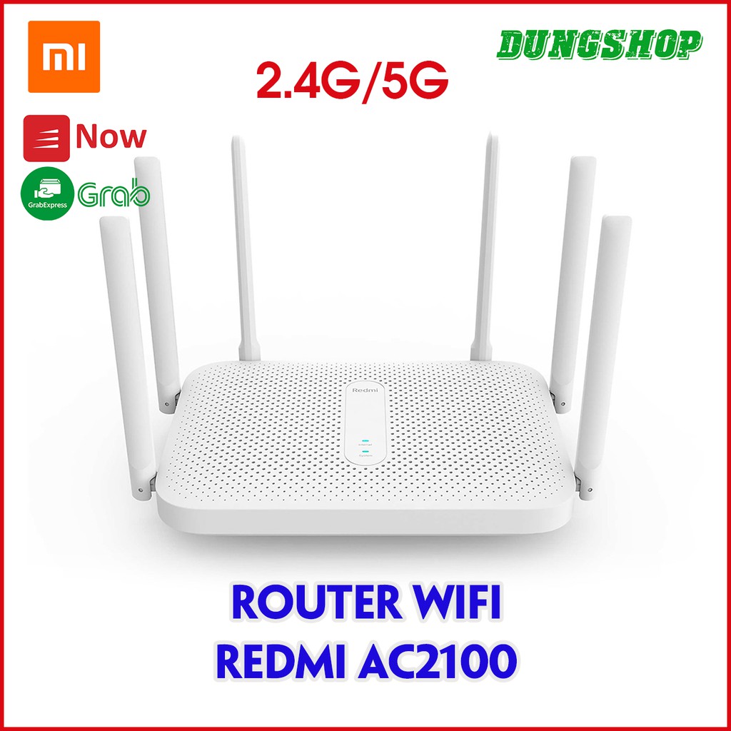 Bộ phát Wifi Router Wifi Redmi AC2100 ( 6 anten ) (TRẮNG)