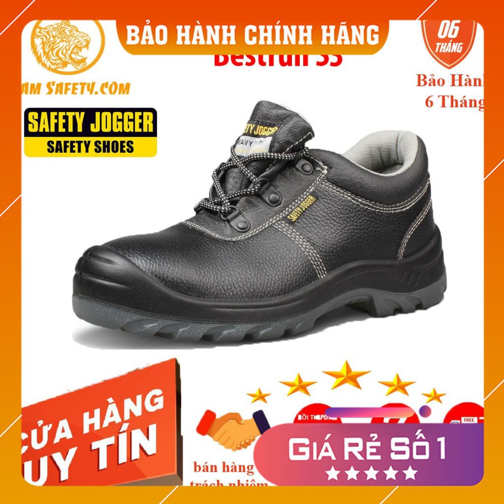 [ HÀNG CHÍNH HÀNG ] Giày Bảo Hộ Jogger Bestrun S3- da bò, mũi thép, chống đinh, dầu trơn trượt, dập, tĩnh điện