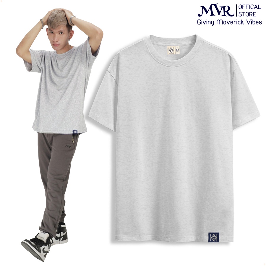 Áo Thun Trơn Basic Phông Cổ Tròn Cotton Nam Nữ Unisex Form Hàn Quốc Màu Vàng Nghệ Trắng Đen Kem Hàng Chính Hãng MVR