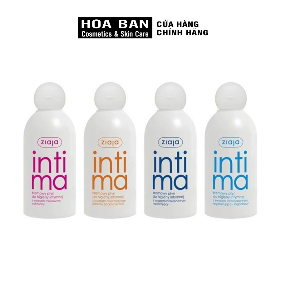 Dung dịch vệ sinh phụ nữ Ziaja Intima 200ml Bổ Sung Axit Hialur