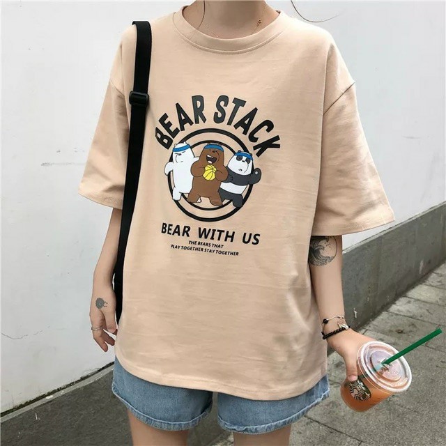 Áo phông unisex form rộng thun tay lỡ oversize nam nữ đẹp ulzzang BEARSTACK A10 | WebRaoVat - webraovat.net.vn