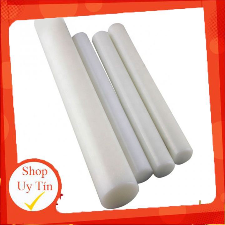 GIÁ RẺ Nhựa pom chịu mài mòn phi 15mm*500mm -Màu trắng đục
