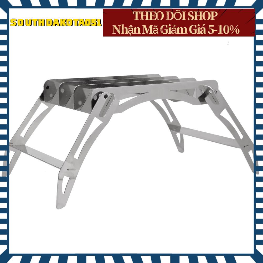 Southdakota051 Loại thẻ ngoài trời Đồ nướng Đứng cắm trại Giá đựng dụng cụ nấu ăn Di động Picnic Gấp