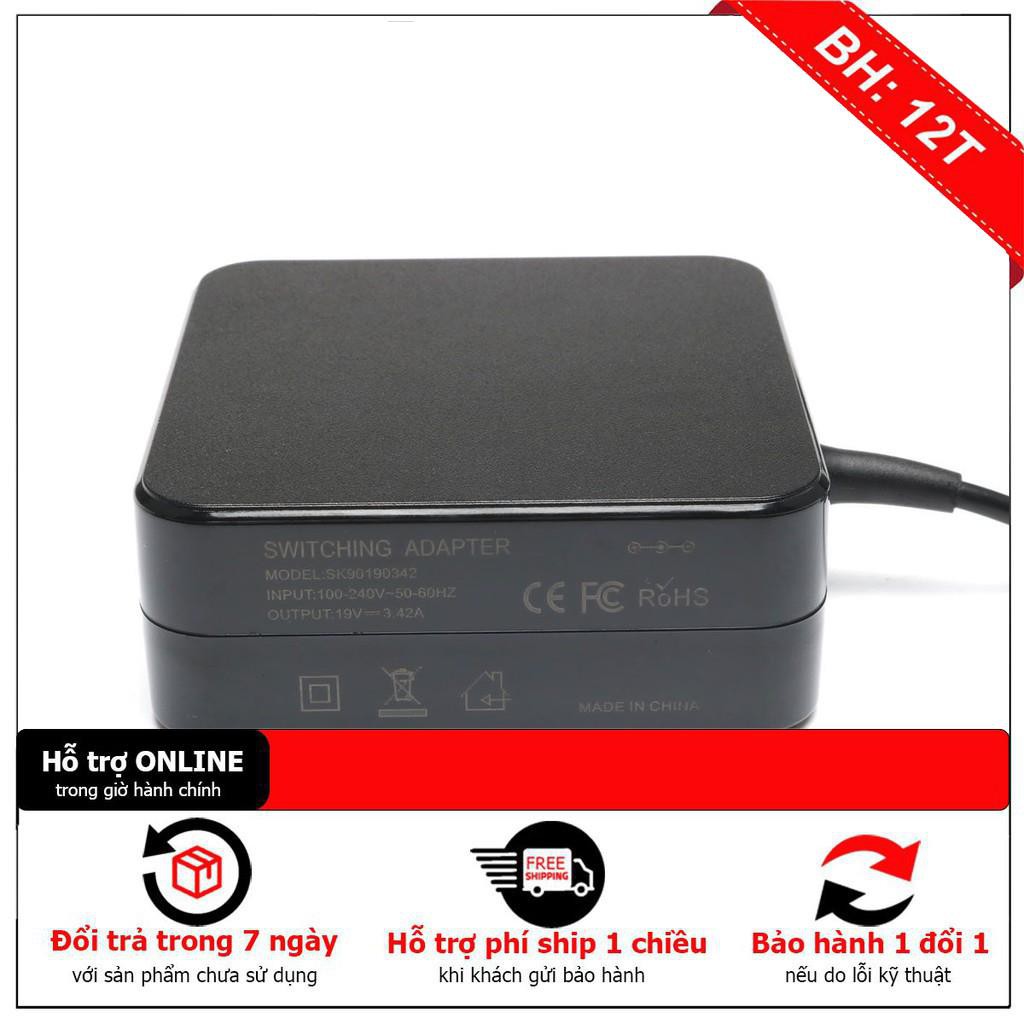 Sạc cho laptop ASUS vuông 19V-3.42A đầu nhỏ 4.0*1.35mm