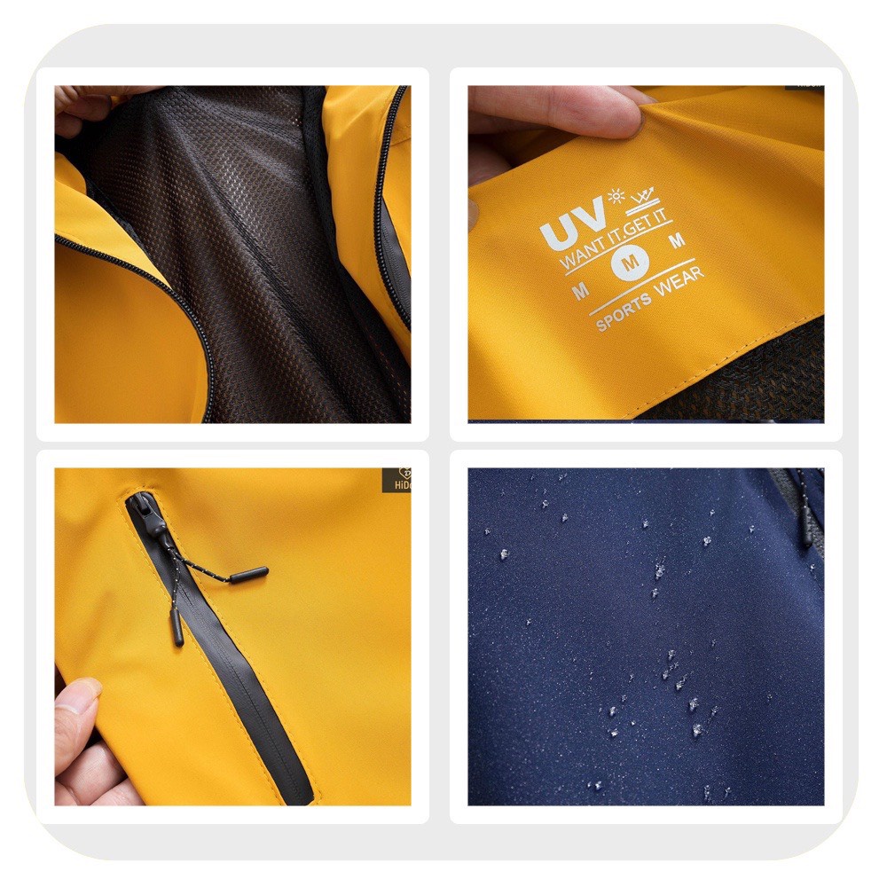 Áo khoác gió 2 lớp hàng cao cấp loại 1 có Bigsize, áo gió nam nữ Uniex 3 khóa chống tia UV chống nắng gió Okélla