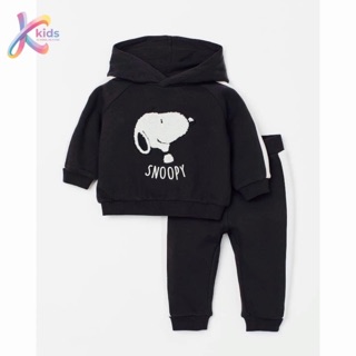 Bộ nỉ da cá Snoopy HM cho bé trai
