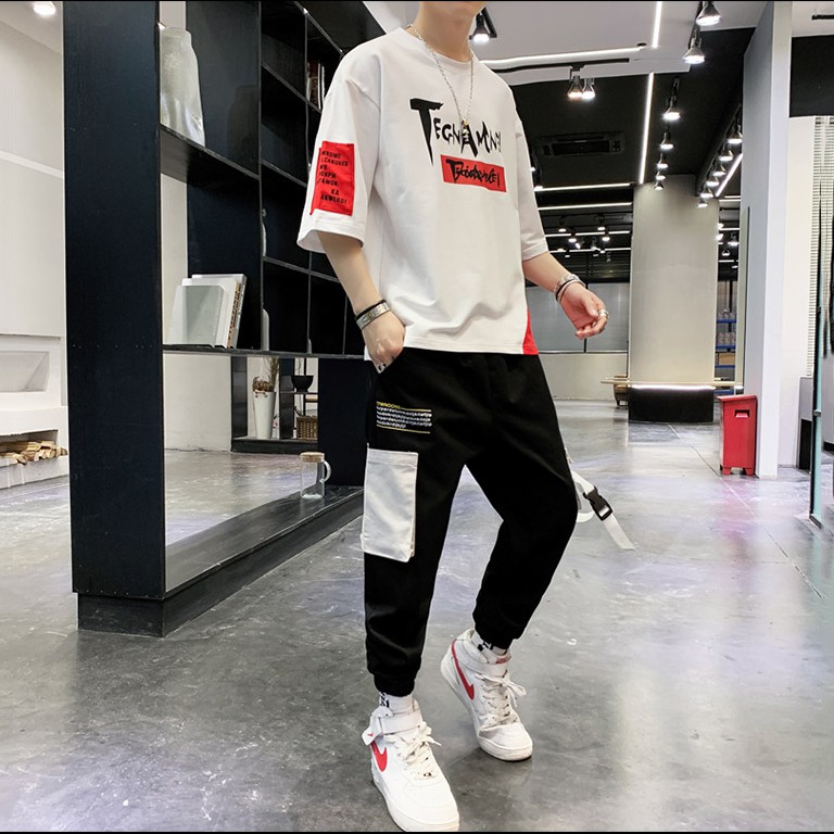 Bộ Đồ Thun Nam Thể Thao Ngắn Tay In TEGNAMNEL Kết Hợp Quần Jogger Túi Hộp Phối Dây SEPTEMBERGIRL1989 SET NAM 9000096 | BigBuy360 - bigbuy360.vn