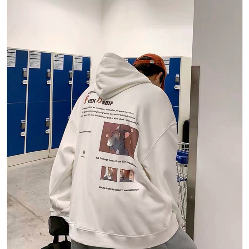 Áo Hoodie MÈO TRUYỆN FRIENSHIP hình thật form unisex | BigBuy360 - bigbuy360.vn