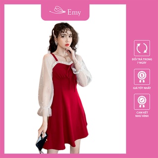 Váy tiểu thư ulzzang tay lưới chất đẹp Thời Trang Emy 75905