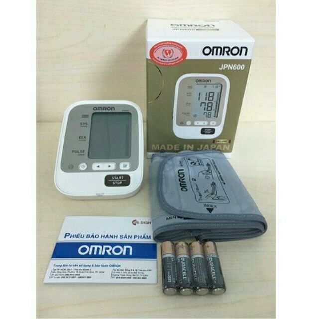 Máy đo huyết áp Omron JPN600 tặng bộ chuyển nguồn chính hãng