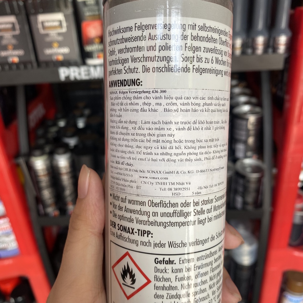 Chai Làm Bóng Bảo Vệ Mâm, Vành, Lazăng Xe Ô Tô Sonax Felgen Versiegelung 400ml 436300 chansocxestore