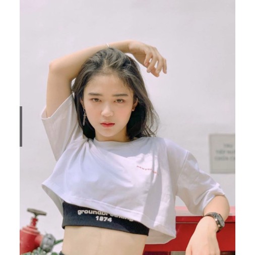 Áo croptop chất thun