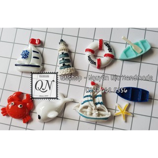 Set Charm  nhựa chủ đề biển cả số 1, số 2 (5 cái/set)