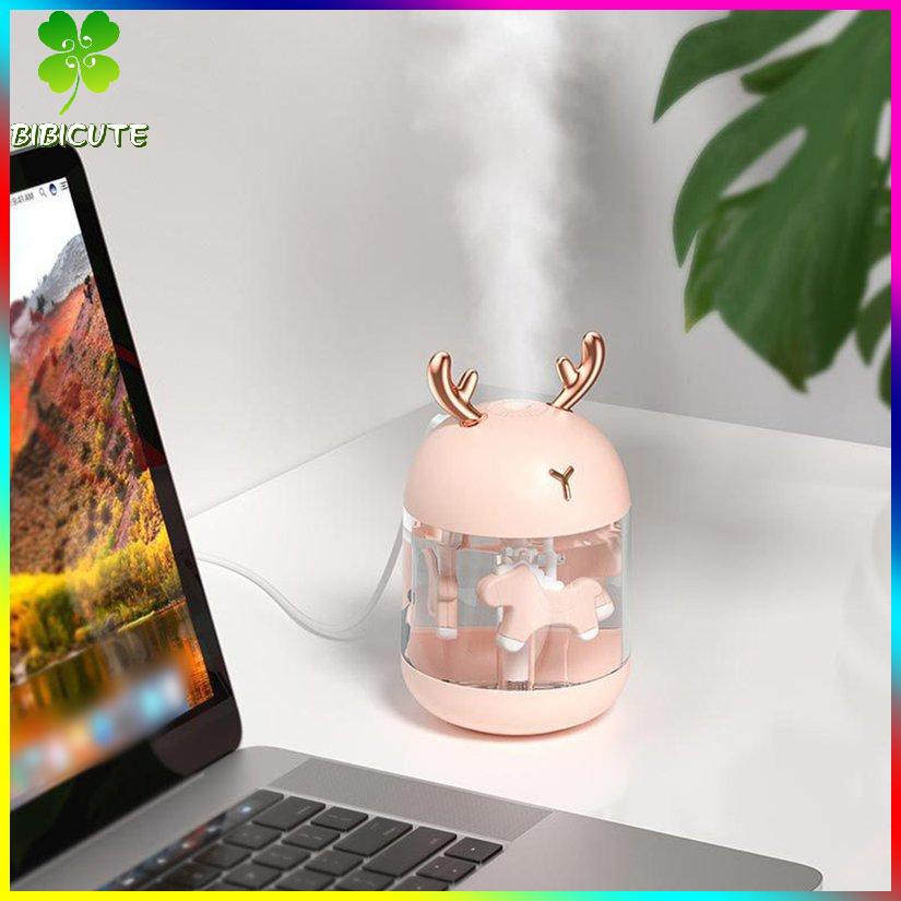 [Fast delivery]USB Night Light Humidifier Dream Trojan Antlers Home Bedroom Office Humidifier