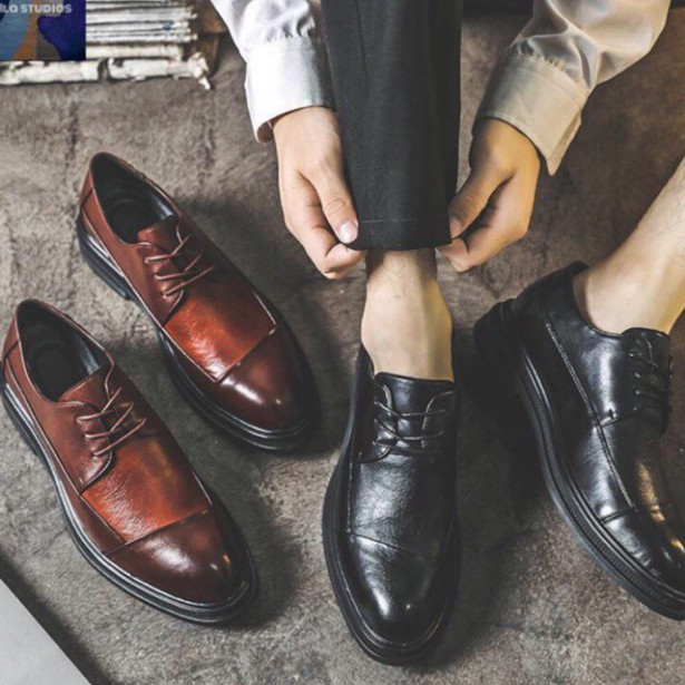 Freeship  Giày da nam tăng chiều cao 5cm SANG TRỌNG, ĐẲNG CẤP