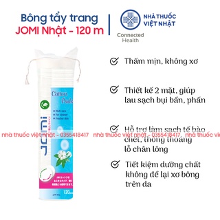 Bông tẩy trang Jomi Nhật Bản 120 miếng