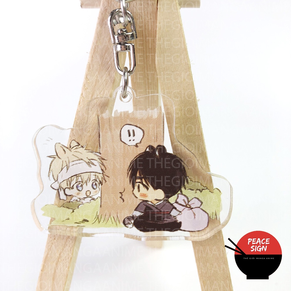 Móc khóa NO LOVE ZONE BL Không Chốn Yêu Đương manhwa chibi xinh xắn mica trong acrylic