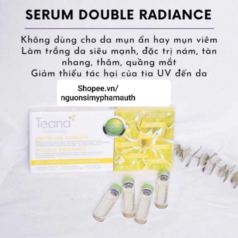 Serum Teana Double Radiance dưỡng trắng da, mờ nám đồi môi, thâm mắt