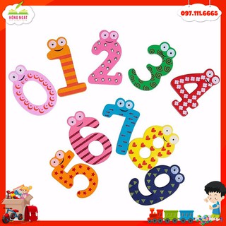  Đồ chơi cho bé💚FREESHIP💚Bộ số gỗ Nam Châm cho bé yêu học tập