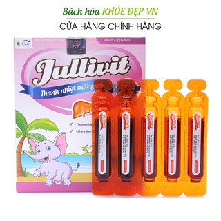 Jullivit siro thanh nhiệt mát gan cho bé, giảm mẩn ngứa, rôm sảy, dị ứng - Hộp 20 ống [Jullivit mát gan]