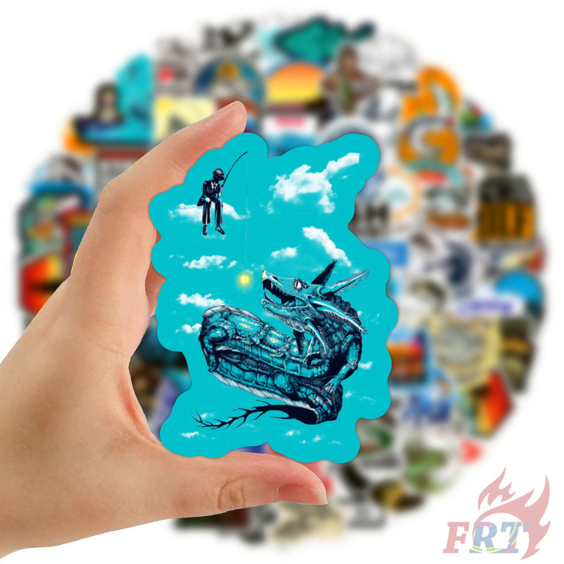 Bộ 100 Cái/Bộ ❉ Miếng Dán Hình Cá Trang Trí Độc Đáo ❉ Miếng Dán Graffiti Chống Thấm Nước Thời Trang DIY