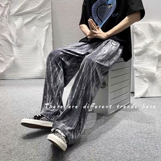 Quần Baggy Lụa Lạnh Ống Rộng Lưng Vừa Thoải Mái Thời Trang Hàn Quốc Cho Nam